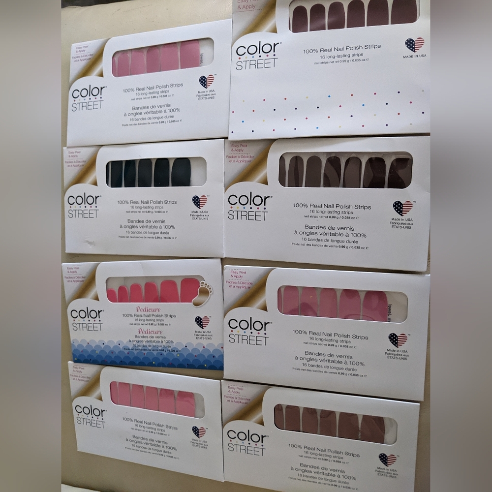 8 sets of Color Street Nail Polish Strips